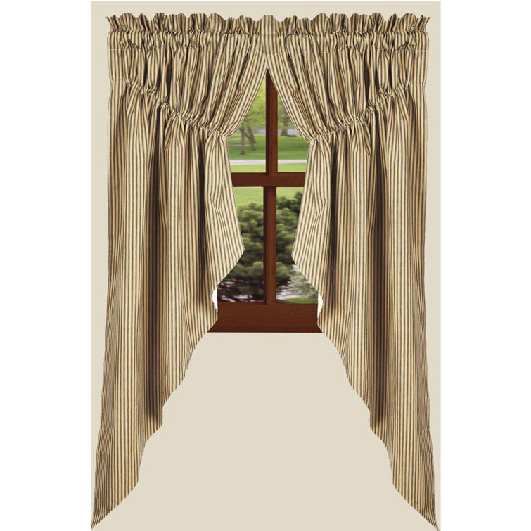 Home Collection by Raghu Cotton Swag 72'' Window Valance in Beige Wayfair